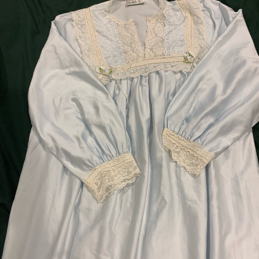 Dior Light Blue and Cream Lace Pajama